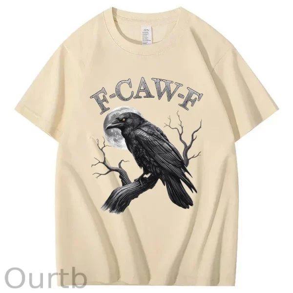 Funny T-shirt F-Caw-F 100% Premium cotton Wash Tshirt - Image 8