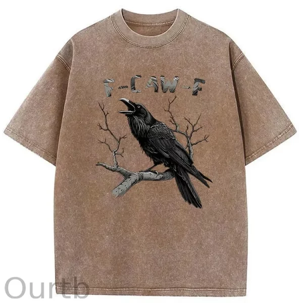 Funny T-shirt F-Caw-F 100% Premium cotton Raven - Image 16