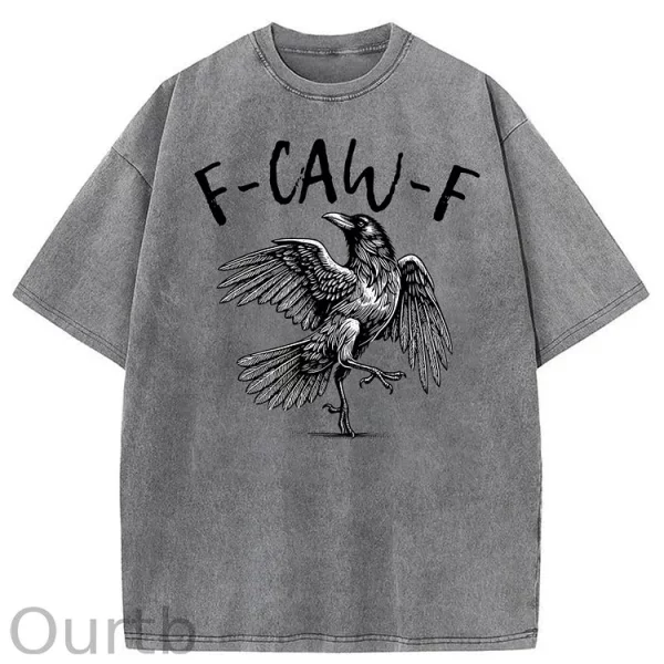 Funny T-shirt F-Caw-F 100% Premium cotton Raven - Image 23