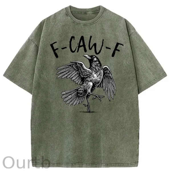 Funny T-shirt F-Caw-F 100% Premium cotton Raven - Image 21