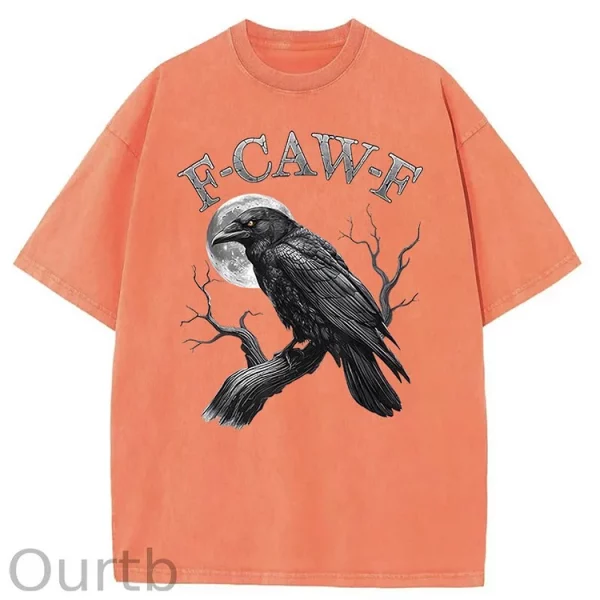 Funny T-shirt F-Caw-F 100% Premium cotton Wash Tshirt - Image 19