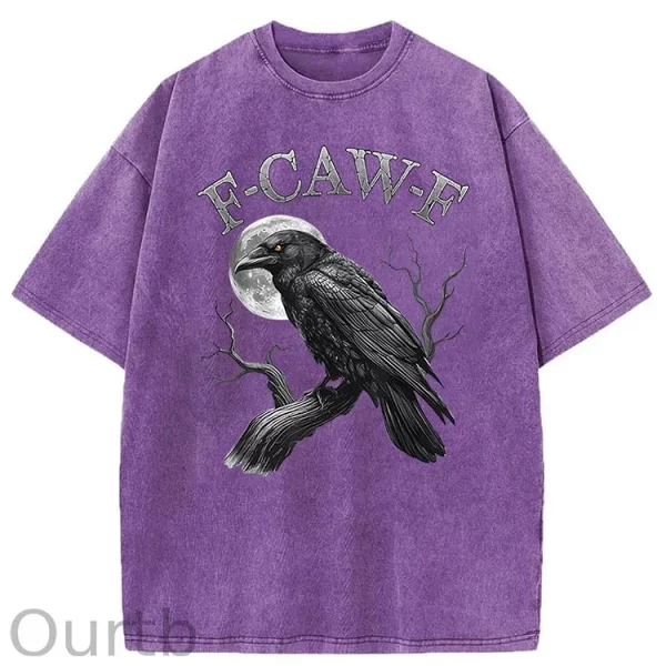 Funny T-shirt F-Caw-F 100% Premium cotton Wash Tshirt - Image 11