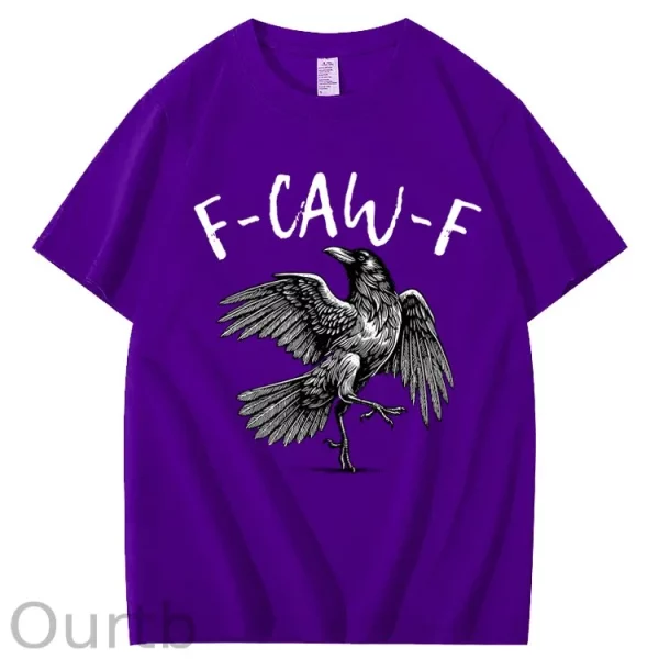 Funny T-shirt F-Caw-F 100% Premium cotton Raven - Image 5
