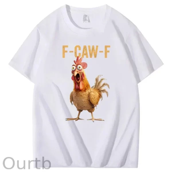 Funny T-shirt F-Caw-F Chicken 100% Premium cotton - Image 11