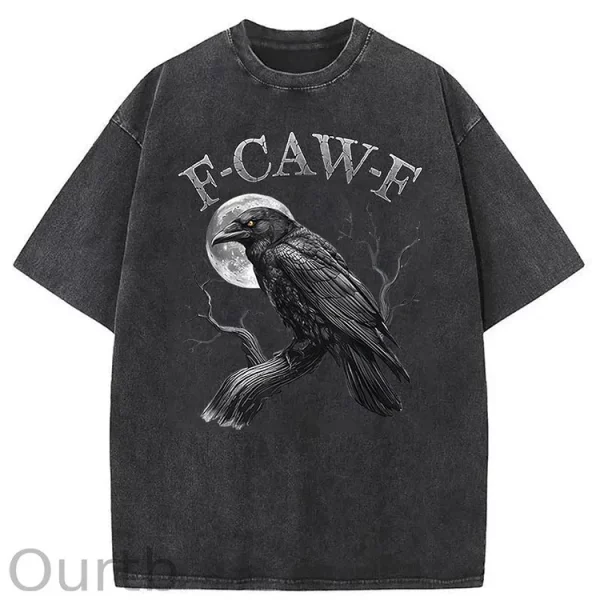 Funny T-shirt F-Caw-F 100% Premium cotton Wash Tshirt - Image 18