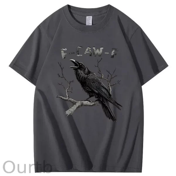 Funny T-shirt F-Caw-F 100% Premium cotton Raven - Image 10