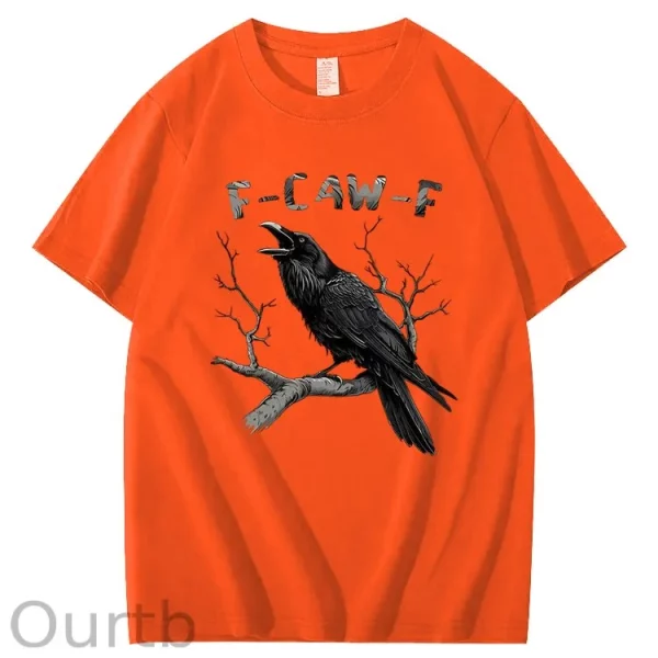 Funny T-shirt F-Caw-F 100% Premium cotton Raven - Image 2