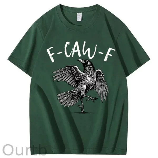 Funny T-shirt F-Caw-F 100% Premium cotton Raven - Image 2