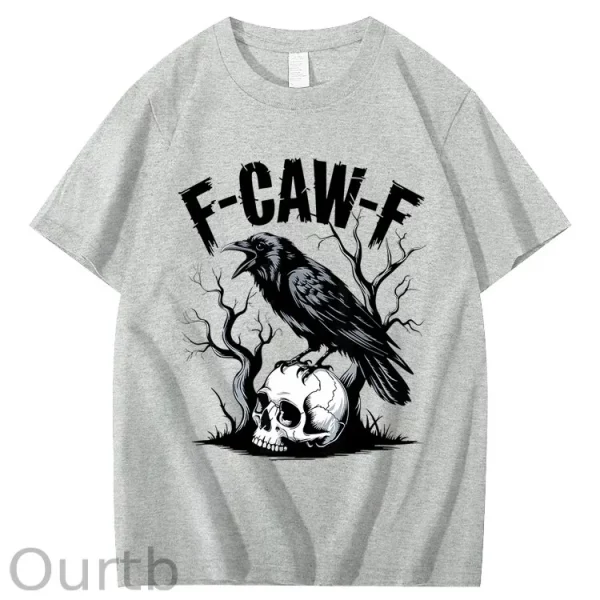 Funny T-shirt F-Caw-F 100% Premium cotton Raven - Image 9