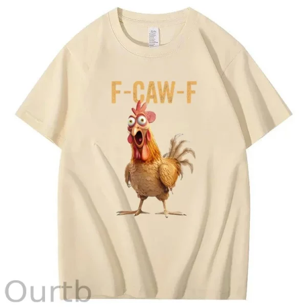 Funny T-shirt F-Caw-F Chicken 100% Premium cotton - Image 4