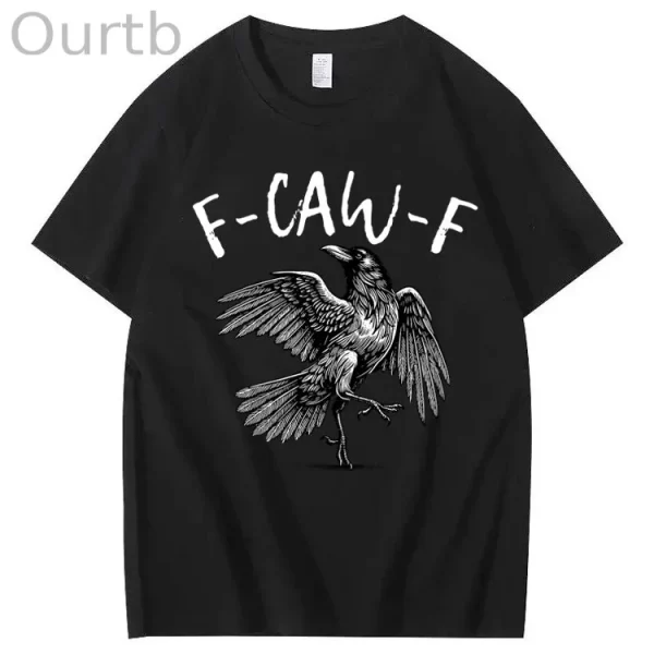 Funny T-shirt F-Caw-F 100% Premium cotton Raven - Image 9