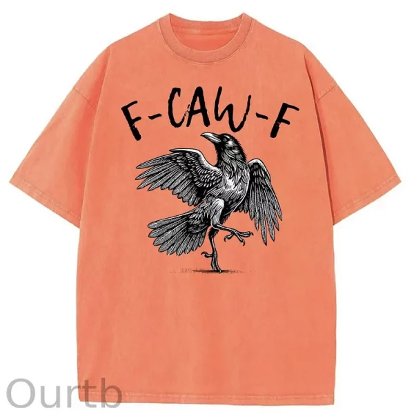 Funny T-shirt F-Caw-F 100% Premium cotton Raven - Image 19