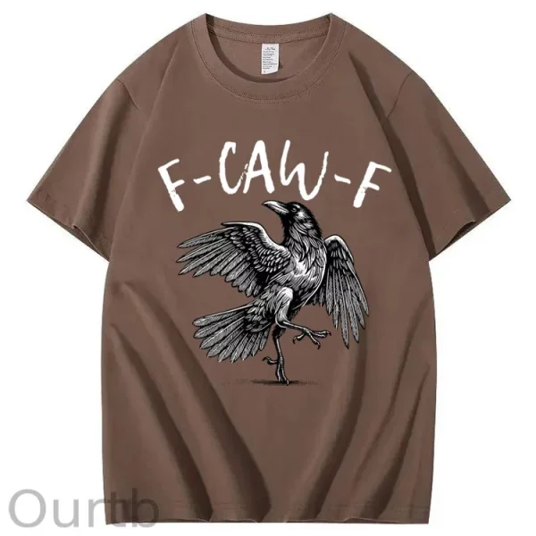 Funny T-shirt F-Caw-F 100% Premium cotton Raven - Image 6