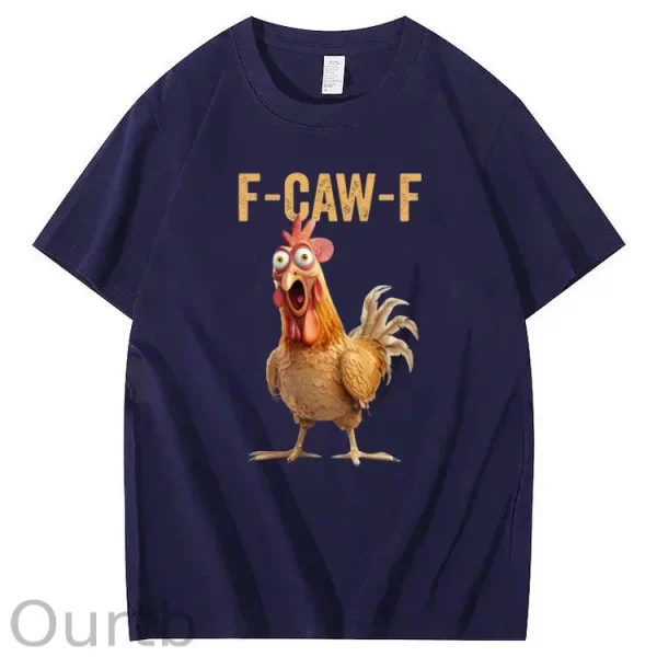 Funny T-shirt F-Caw-F Chicken 100% Premium cotton - Image 10