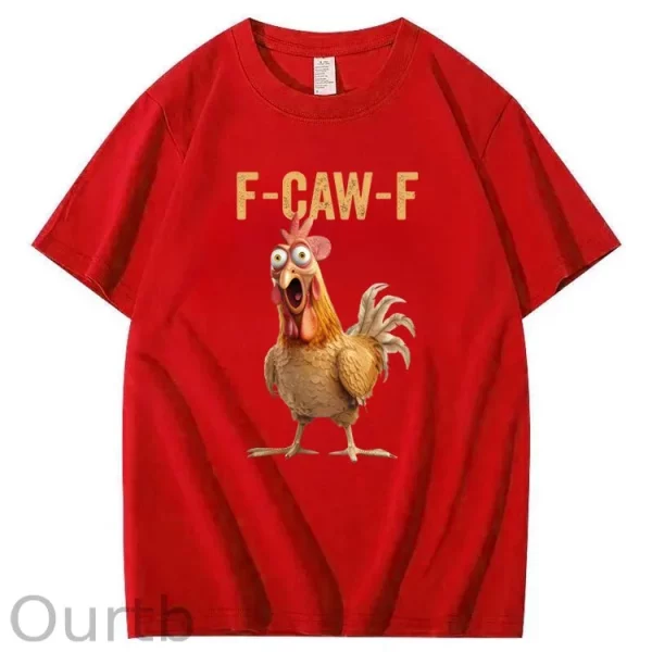 Funny T-shirt F-Caw-F Chicken 100% Premium cotton - Image 7