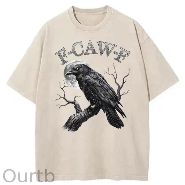 Funny T-shirt F-Caw-F 100% Premium cotton Wash Tshirt - Image 17