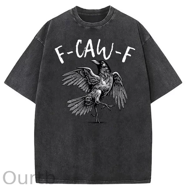 Funny T-shirt F-Caw-F 100% Premium cotton Raven - Image 22