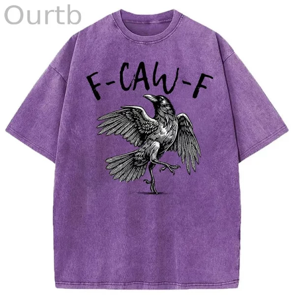 Funny T-shirt F-Caw-F 100% Premium cotton Raven - Image 16