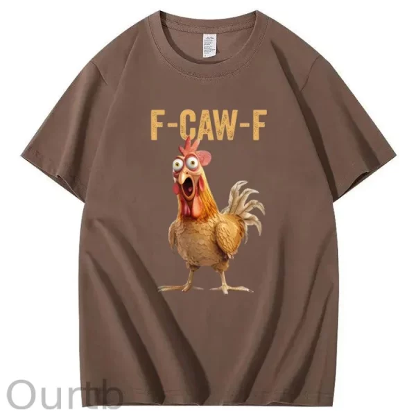 Funny T-shirt F-Caw-F Chicken 100% Premium cotton - Image 9