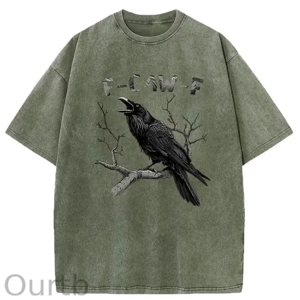 Funny T-shirt F-Caw-F 100% Premium cotton Raven - Image 17