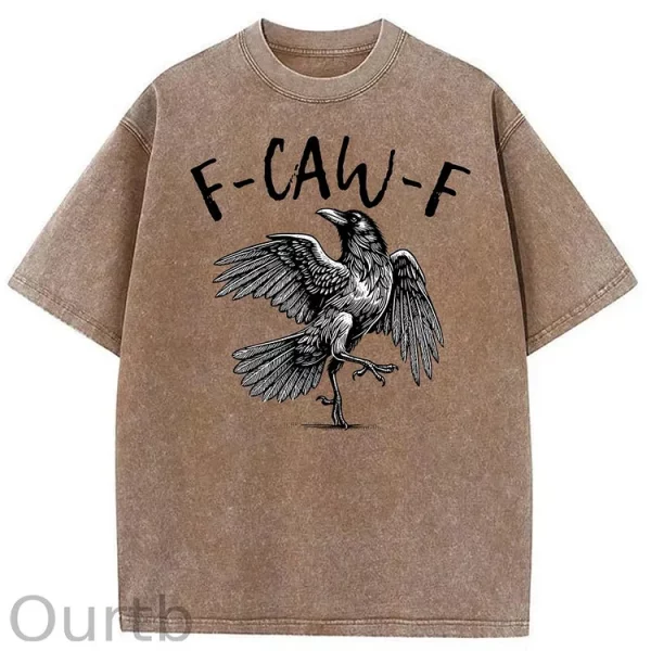 Funny T-shirt F-Caw-F 100% Premium cotton Raven - Image 18
