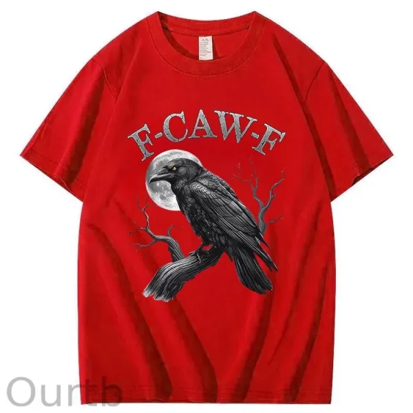 Funny T-shirt F-Caw-F 100% Premium cotton Wash Tshirt - Image 4
