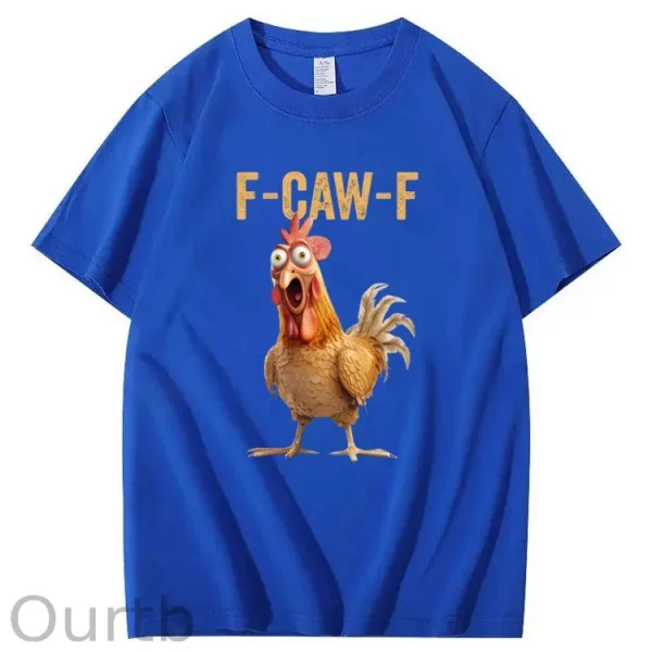 Funny T-shirt F-Caw-F Chicken 100% Premium cotton - Image 8