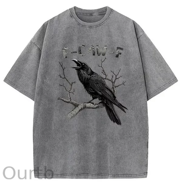 Funny T-shirt F-Caw-F 100% Premium cotton Raven - Image 15