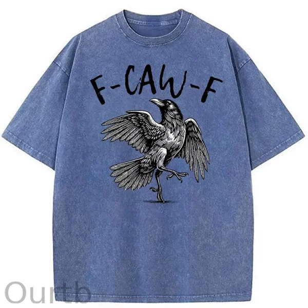 Funny T-shirt F-Caw-F 100% Premium cotton Raven - Image 20