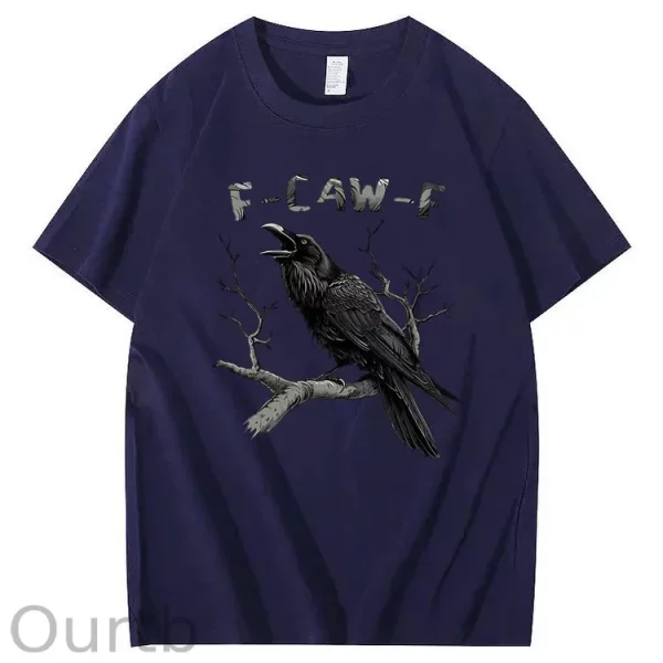 Funny T-shirt F-Caw-F 100% Premium cotton Raven - Image 6