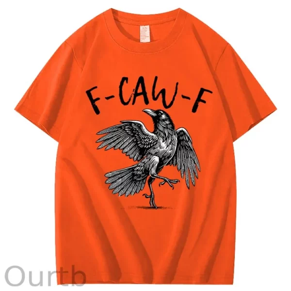 Funny T-shirt F-Caw-F 100% Premium cotton Raven - Image 10