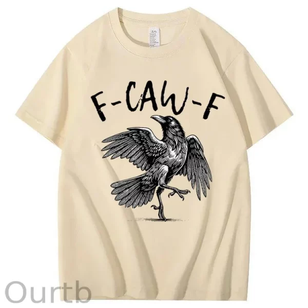 Funny T-shirt F-Caw-F 100% Premium cotton Raven - Image 15