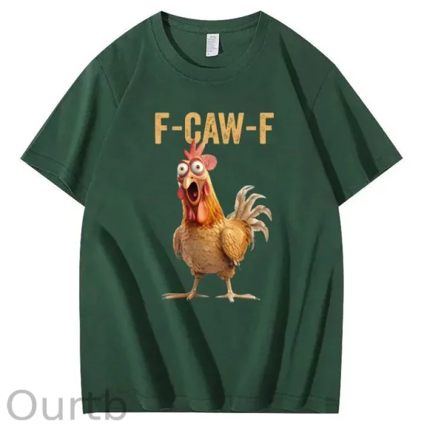 Funny T-shirt F-Caw-F Chicken 100% Premium cotton - Image 6