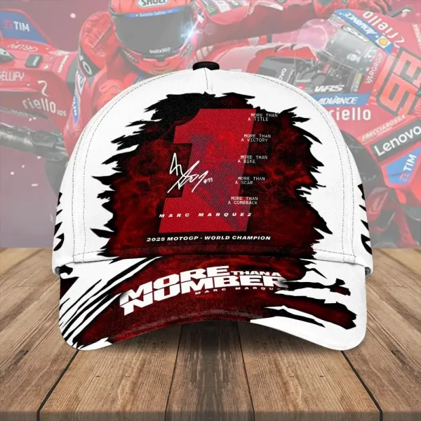 Marc Marquez “MORE THAN A NUMBER” White Classic Cap ST1
