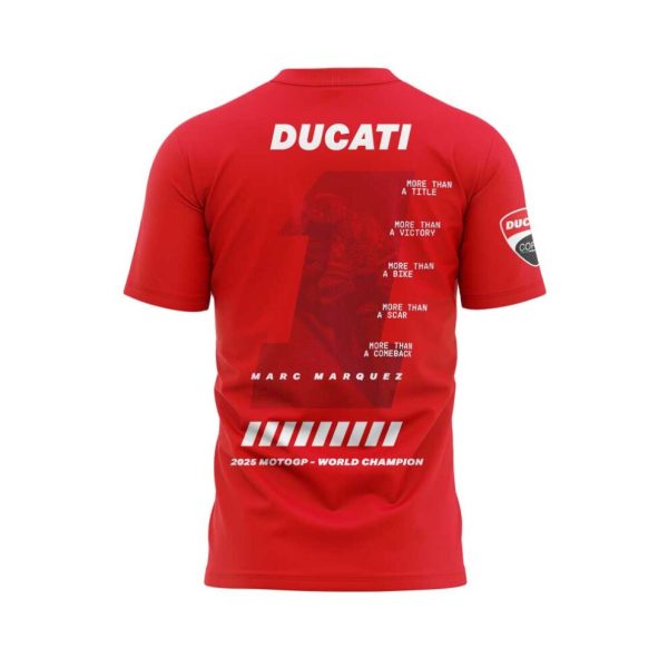 “MORE THAN A NUMBER” Marc Marquez World Champion 2025 Tshirt - Image 3