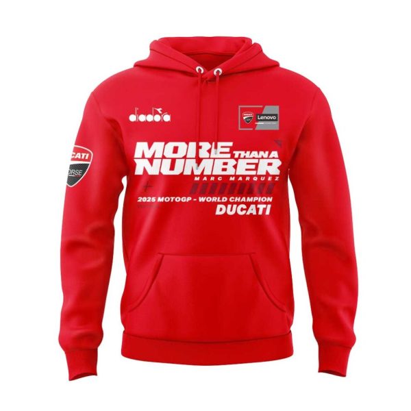 “MORE THAN A NUMBER” Marc Marquez World Champion 2025 Hoodie - Image 2