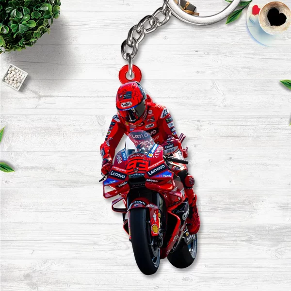 Ducati Lenovo Team x Marc Marquez Acrylic Ornament Acrylic Keychain - Image 2