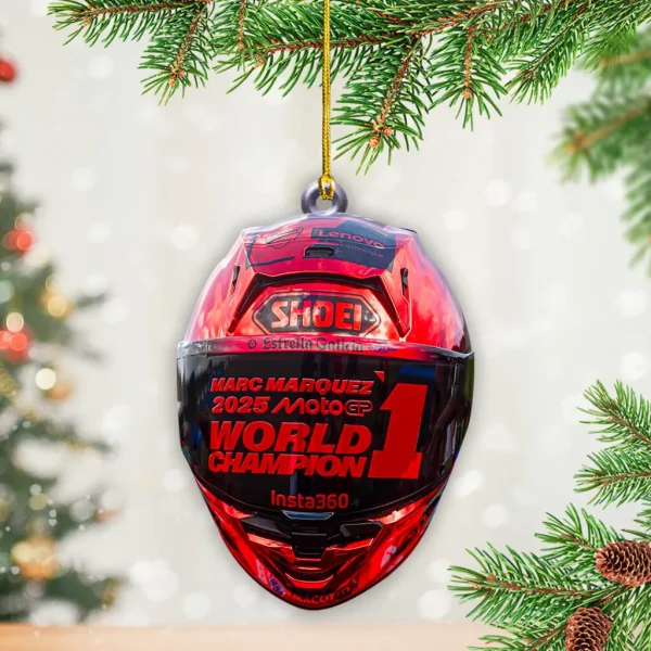 Ducati Lenovo Team x Marc Marquez Helmet Acrylic Ornament - Image 2