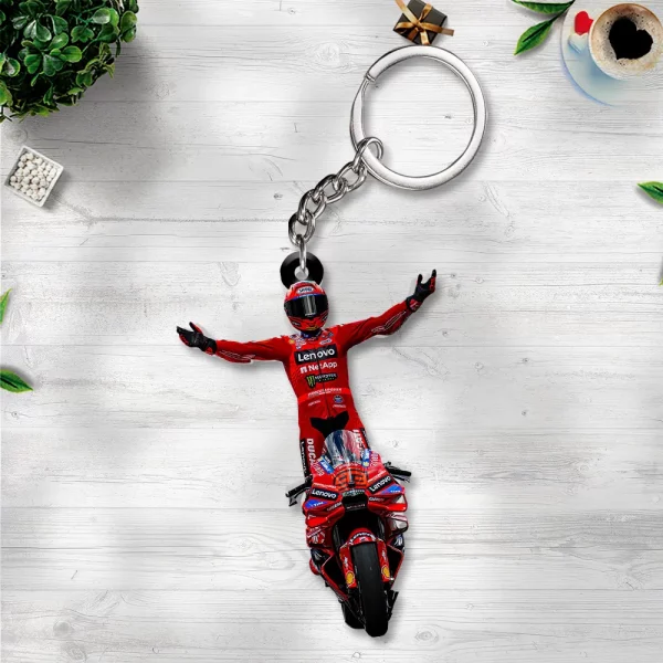 Ducati Lenovo Team x Marc Marquez Acrylic Ornament Acrylic Keychain - Image 2