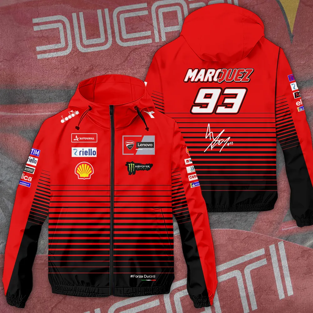 Ducati Lenovo Team x Marc Marquez  3D Single-Layer Jacket