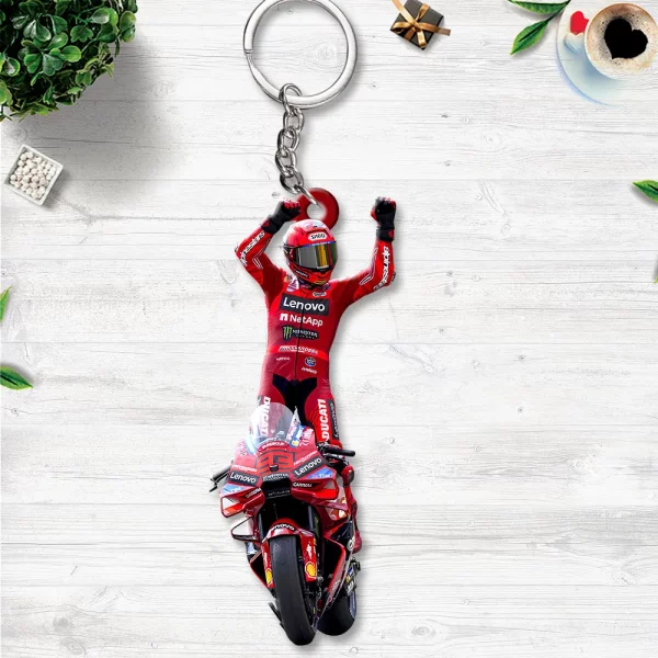 Ducati Lenovo Team x Marc Marquez Acrylic Ornament Acrylic Keychain - Image 2