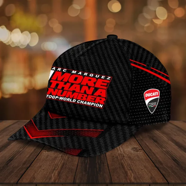 Marc Marquez “MORE THAN A NUMBER” black carbon Classic Cap - Image 3