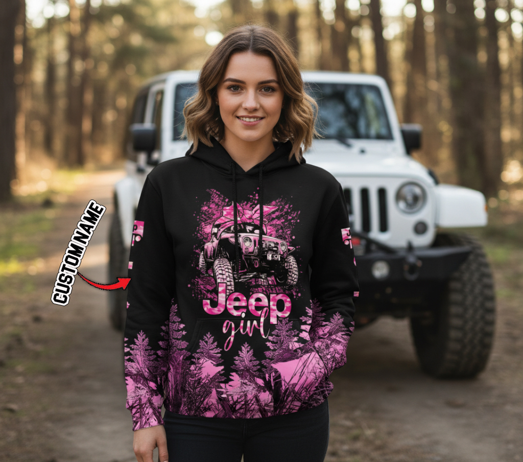 Custom Name Jeep Girl Hoodie Sweatshirt - Image 5