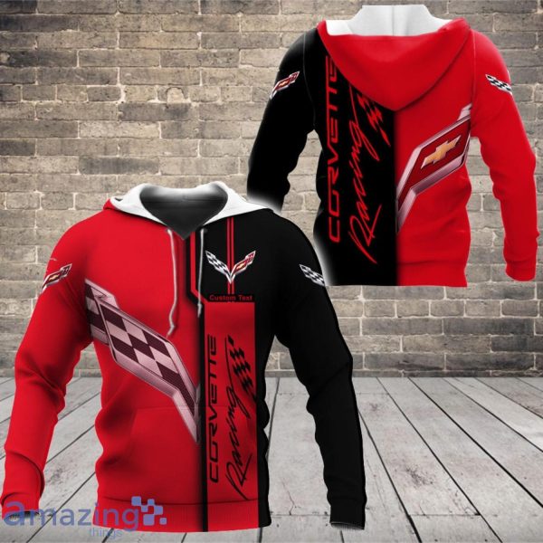 Corvette Limited 2025 Pullover Hoodie All Over Print Corvette Logo Racing - Image 3