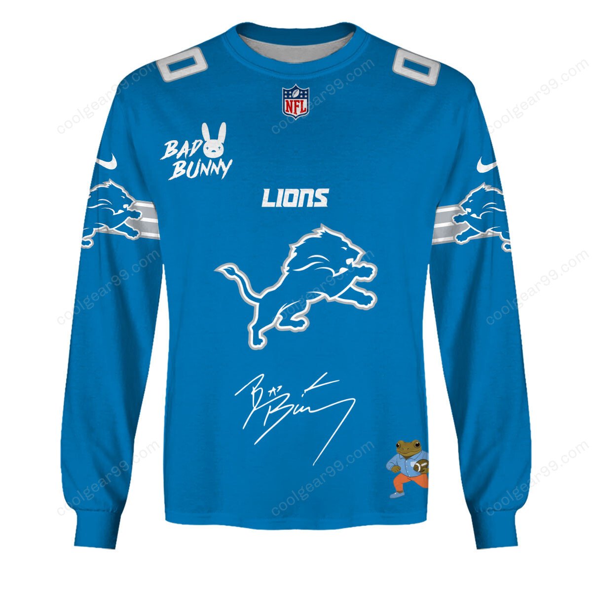 Detroit Lions x Bad Bunny Super Bowl 2026 Limited Edition NFL Jeresey - Image 6