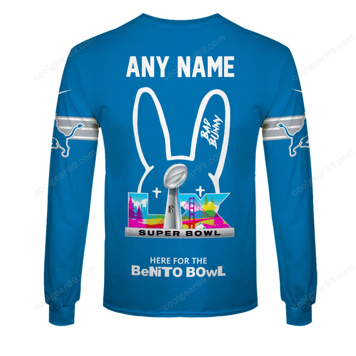 Detroit Lions x Bad Bunny Super Bowl 2026 Limited Edition NFL Jeresey - Image 7
