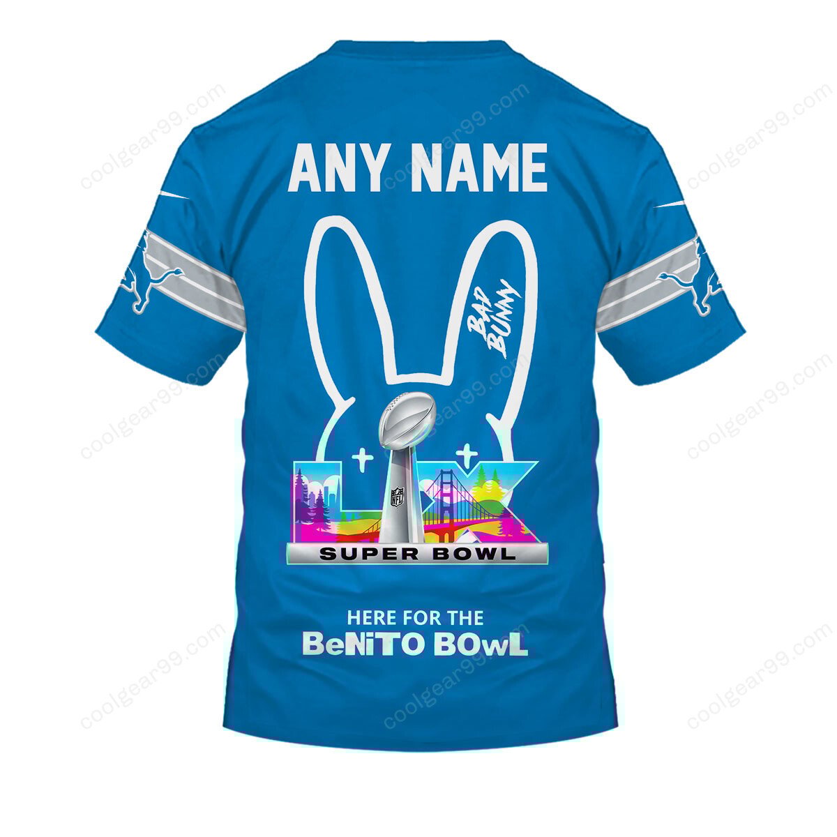 Detroit Lions x Bad Bunny Super Bowl 2026 Limited Edition NFL Jeresey - Image 5