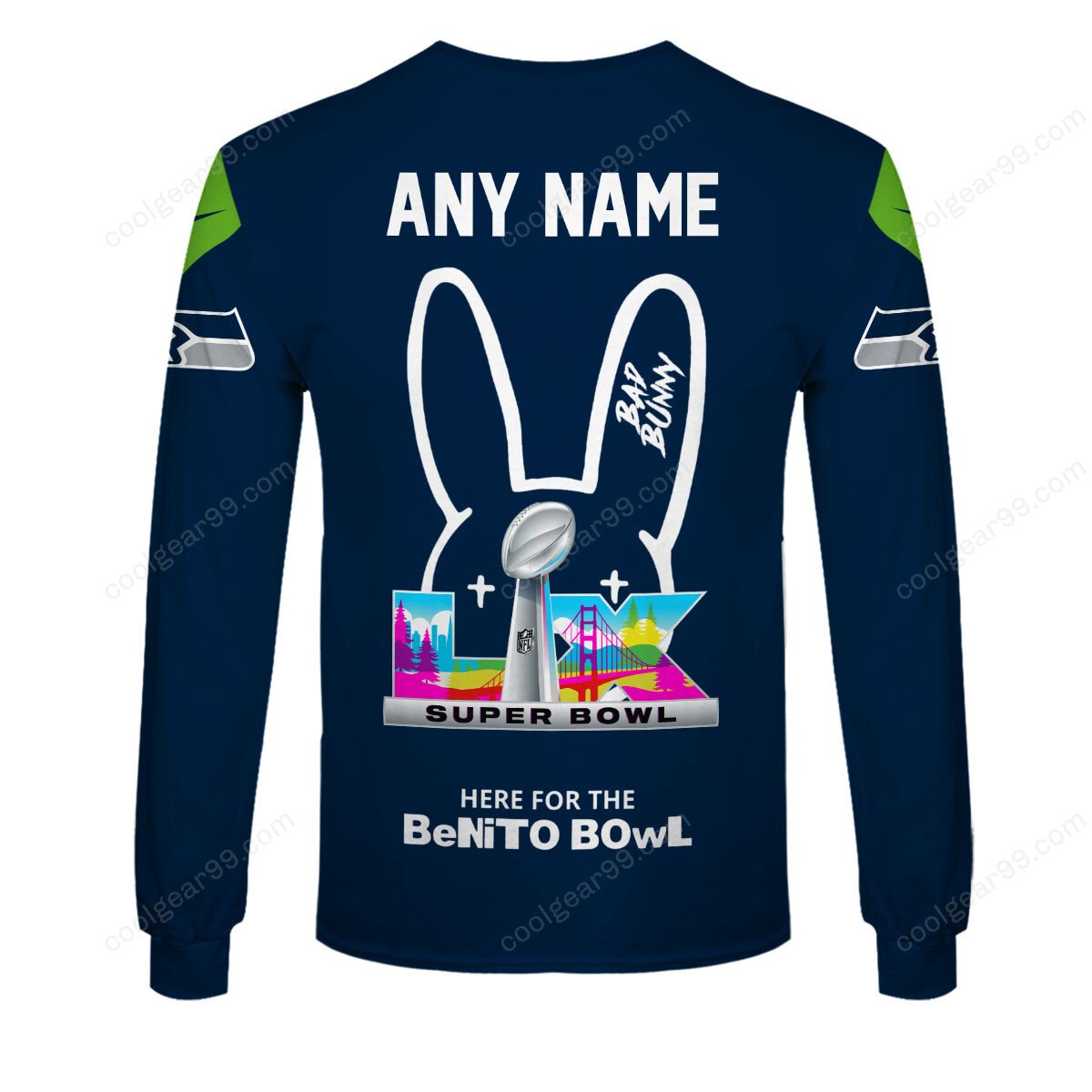 Seattle Seahawks x Bad Bunny Super Bowl 2026 Limited Edition NFL Jeresey - Image 7