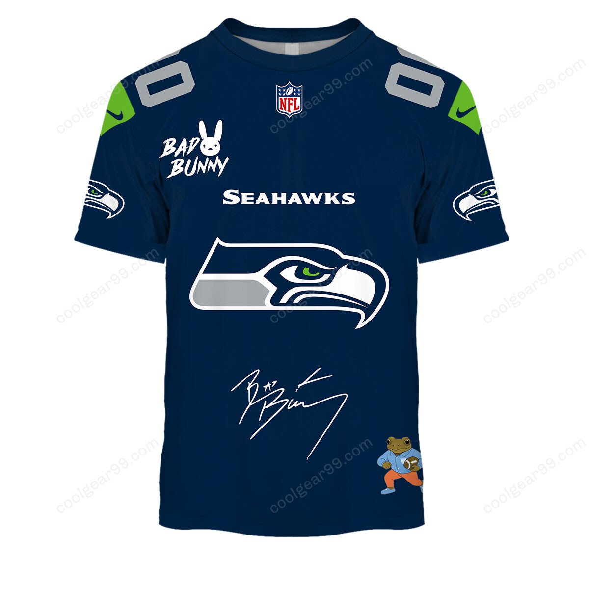 Seattle Seahawks x Bad Bunny Super Bowl 2026 Limited Edition NFL Jeresey - Image 4