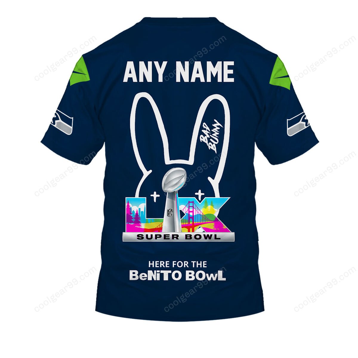 Seattle Seahawks x Bad Bunny Super Bowl 2026 Limited Edition NFL Jeresey - Image 5